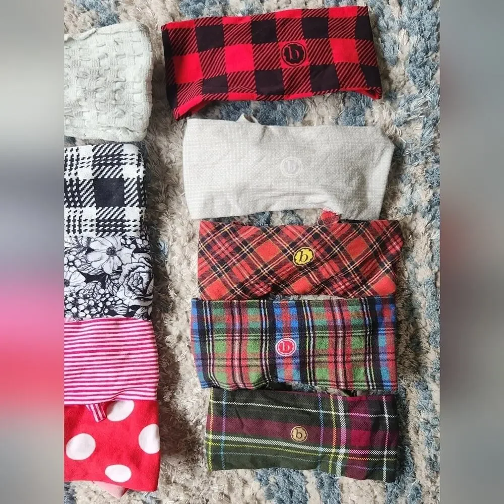 Baby Bling Headbands Winter Holiday Prints Colors || Set of 10 EUC